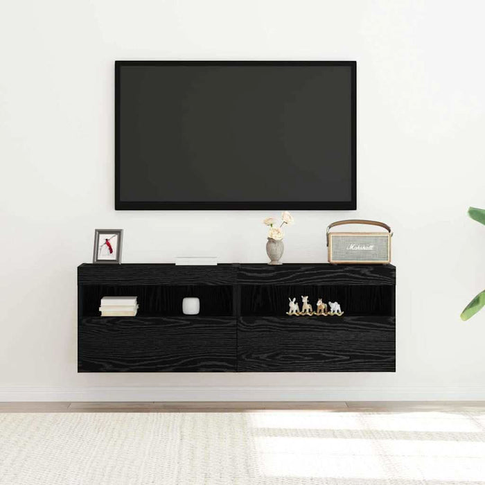 Dulap TV de perete Stejar negru 60 x 30 x 40 cm Lemn compozit - WALTI WALTI