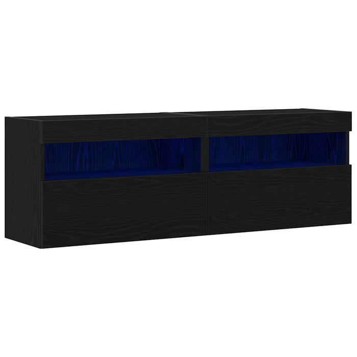 Dulap TV de perete Stejar negru 60 x 30 x 40 cm Lemn compozit - WALTI WALTI