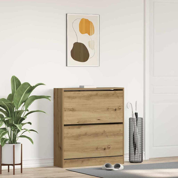 Dulap pentru Încălțăminte Stejar afumat 80 x 21 x 87.5 cm - WALTI WALTI