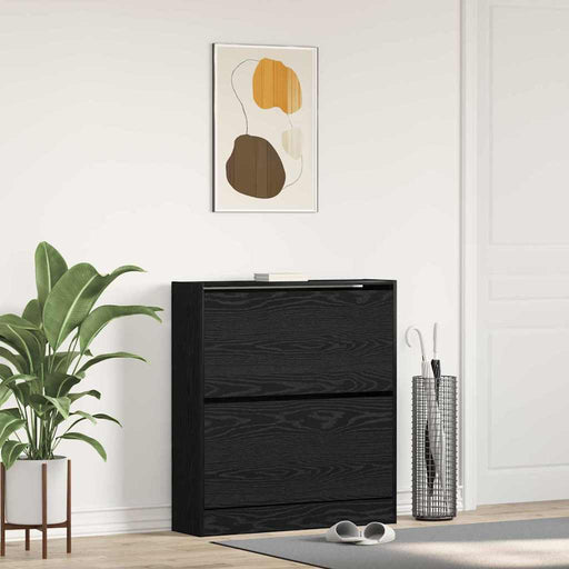 Dulap pentru Încălțăminte cu ușă Stejar negru 80 x 21 x 87.5 cm - WALTI WALTI