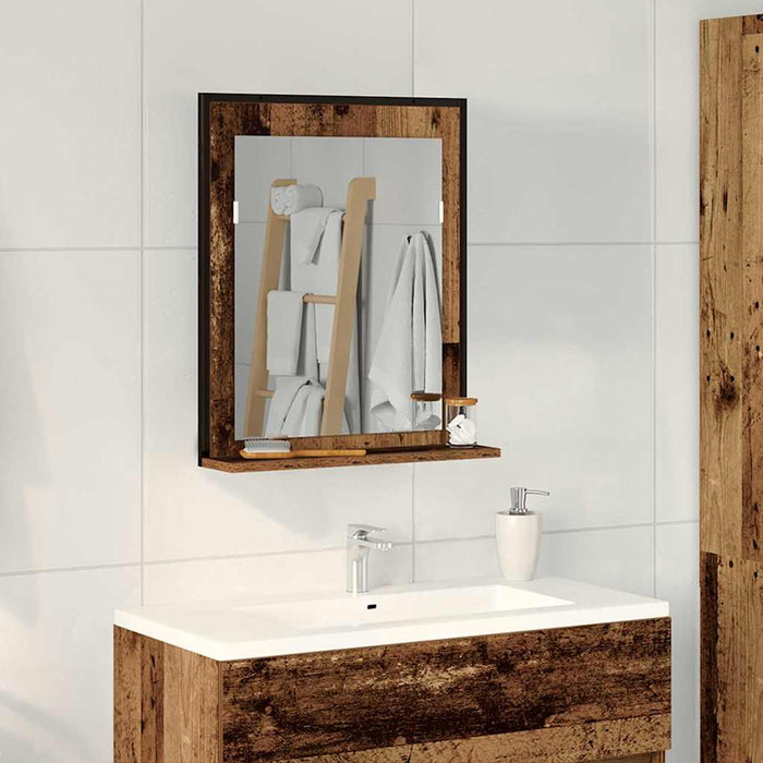 Oglindă pentru baie Lemn vechi 50 x 12 x 60 cm Lemn compozit - WALTI WALTI