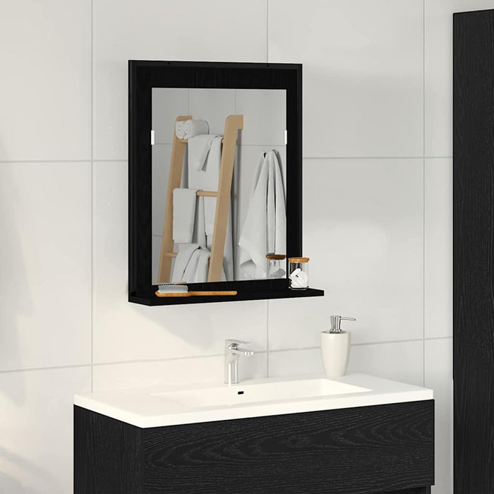 Oglindă pentru baie Stejar negru 50 x 12 x 60 cm Lemn compozit - WALTI WALTI