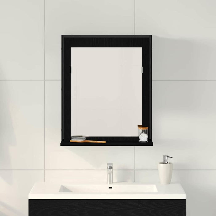 Oglindă pentru baie Stejar negru 50 x 12 x 60 cm Lemn compozit - WALTI WALTI