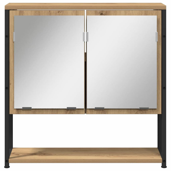 Dulap cu oglindă pentru baie stejar artizanal 60 x 16 x 60 cm - WALTI WALTI