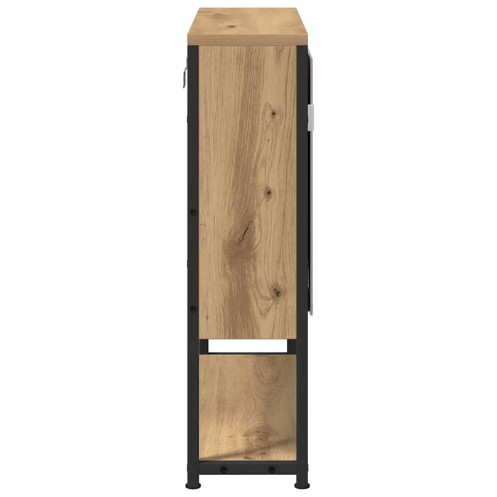 Dulap cu oglindă pentru baie stejar artizanal 60 x 16 x 60 cm - WALTI WALTI