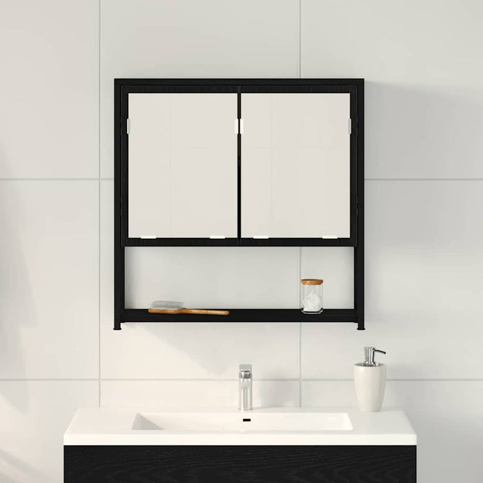 Dulap cu oglindă pentru baie Stejar negru 60 x 16 x 60 cm - WALTI WALTI