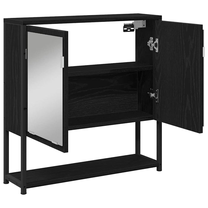 Dulap cu oglindă pentru baie Stejar negru 60 x 16 x 60 cm - WALTI WALTI