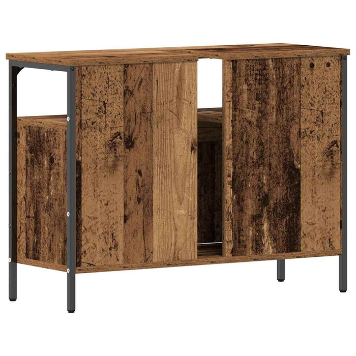 Dulap pentru chiuvetă de baie cu ușă Lemn vechi 80 x 30 x 60 cm - WALTI WALTI