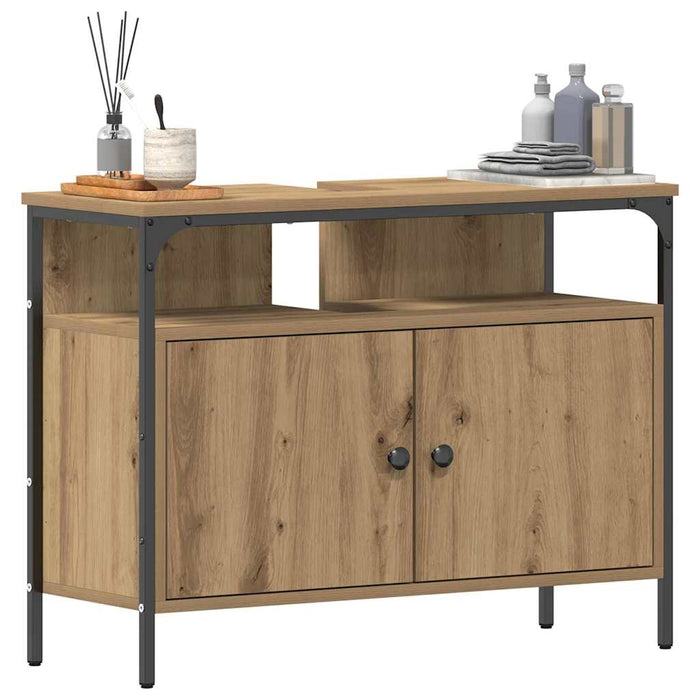 Dulap pentru chiuvetă de baie stejar artizanal 80 x 30 x 60 cm - WALTI WALTI