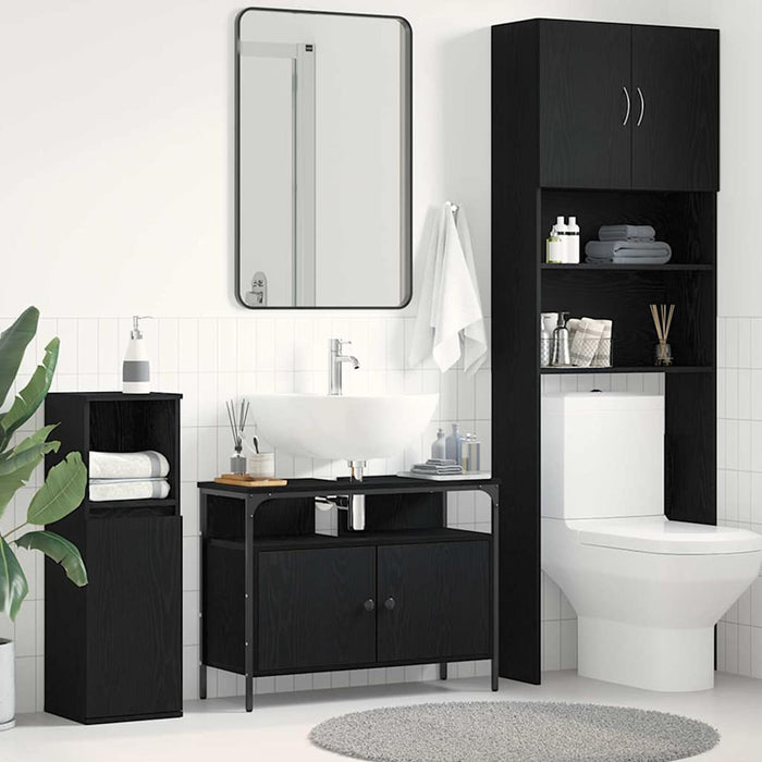 Dulap pentru chiuvetă de baie Stejar negru 80 x 30 x 60 cm - WALTI WALTI