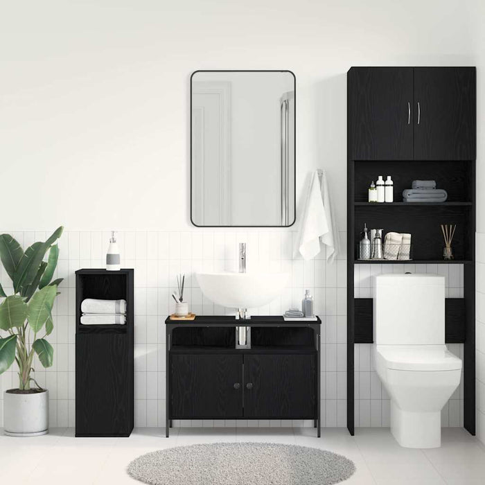 Dulap pentru chiuvetă de baie Stejar negru 80 x 30 x 60 cm - WALTI WALTI