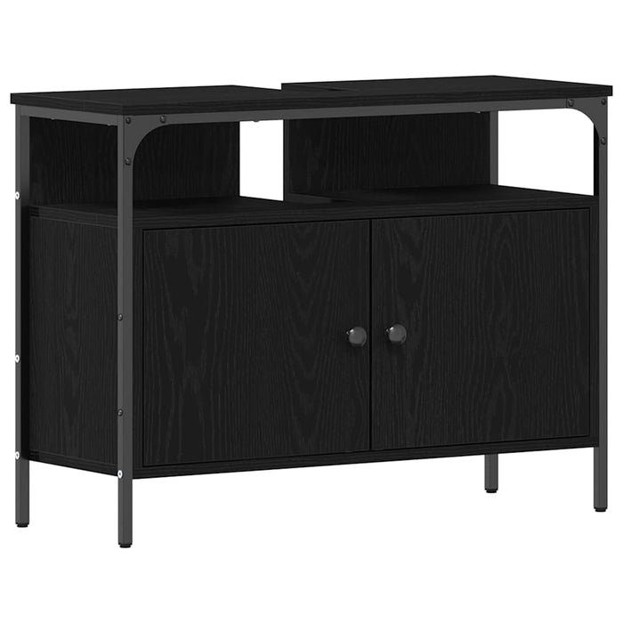 Dulap pentru chiuvetă de baie Stejar negru 80 x 30 x 60 cm - WALTI WALTI