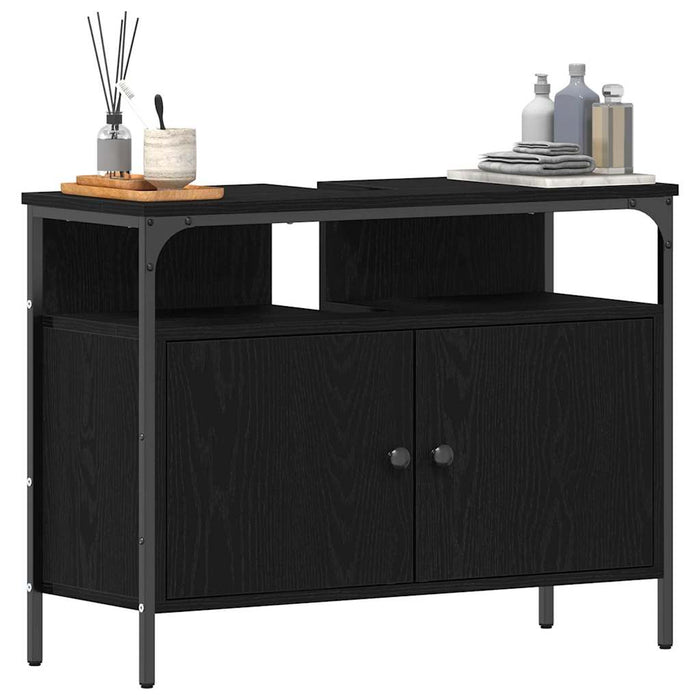 Dulap pentru chiuvetă de baie Stejar negru 80 x 30 x 60 cm - WALTI WALTI