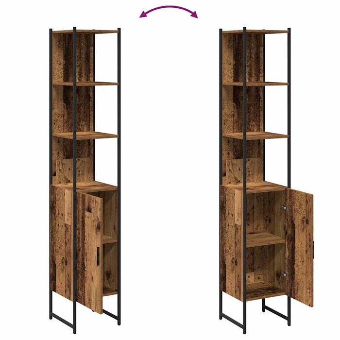Dulap de Baie Lemn vechi 33 x 33 x 185.5 cm Lemn compozit - WALTI WALTI
