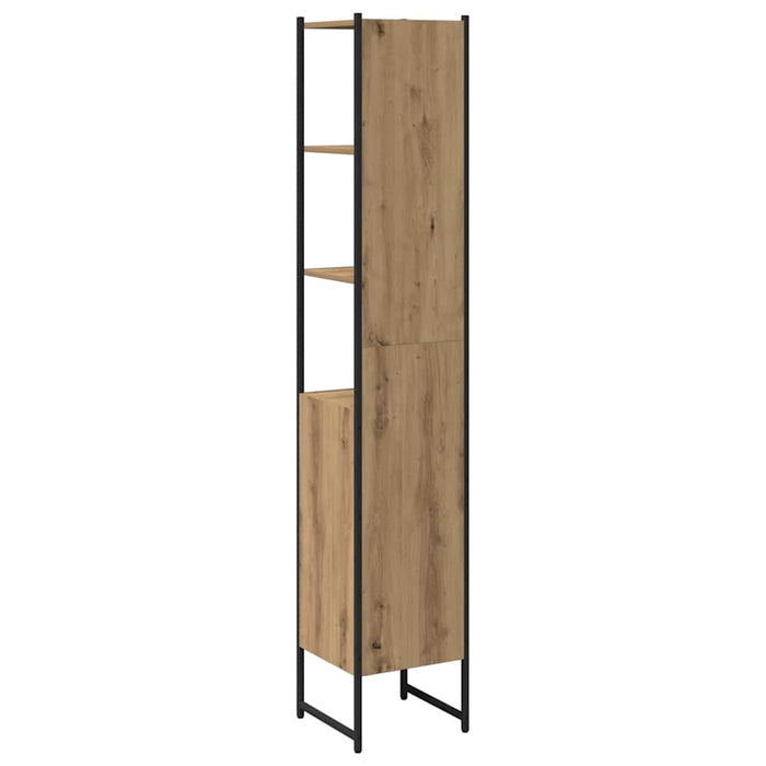 Dulap de Baie stejar artizanal 33 x 33 x 185.5 cm Lemn compozit - WALTI WALTI