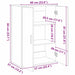 Bufet Stejar Artizanal 60 x 31 x 84 cm Lemn compozit - WALTI WALTI