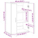 Bufet Stejar Artizanal 60 x 31 x 84 cm Lemn compozit - WALTI WALTI