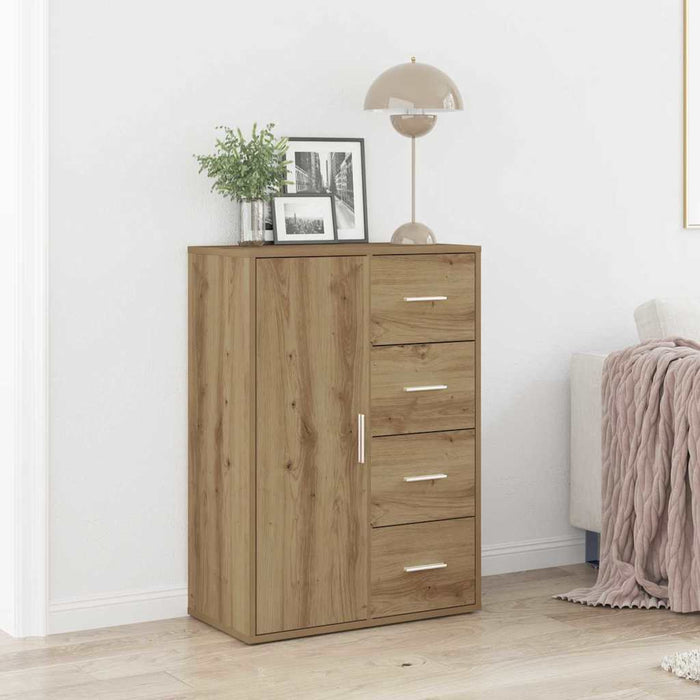 Bufet cu sertar Stejar Artizanal 60 x 31 x 84 cm Lemn compozit - WALTI WALTI
