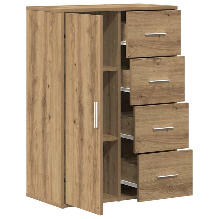 Bufet cu sertar Stejar Artizanal 60 x 31 x 84 cm Lemn compozit - WALTI WALTI