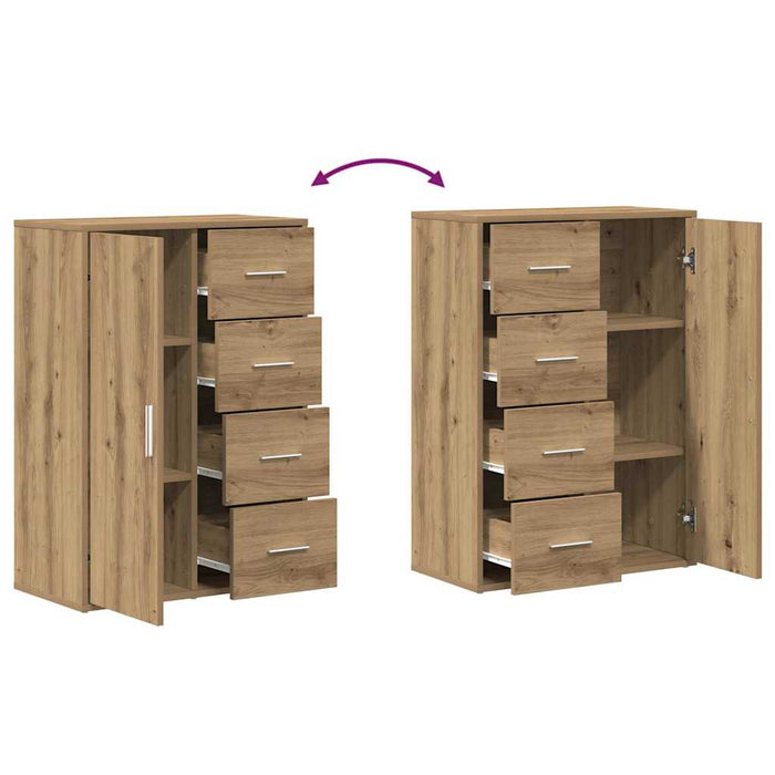 Bufet cu sertar Stejar Artizanal 60 x 31 x 84 cm Lemn compozit - WALTI WALTI