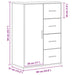 Bufet cu sertar Stejar Artizanal 60 x 31 x 84 cm Lemn compozit - WALTI WALTI