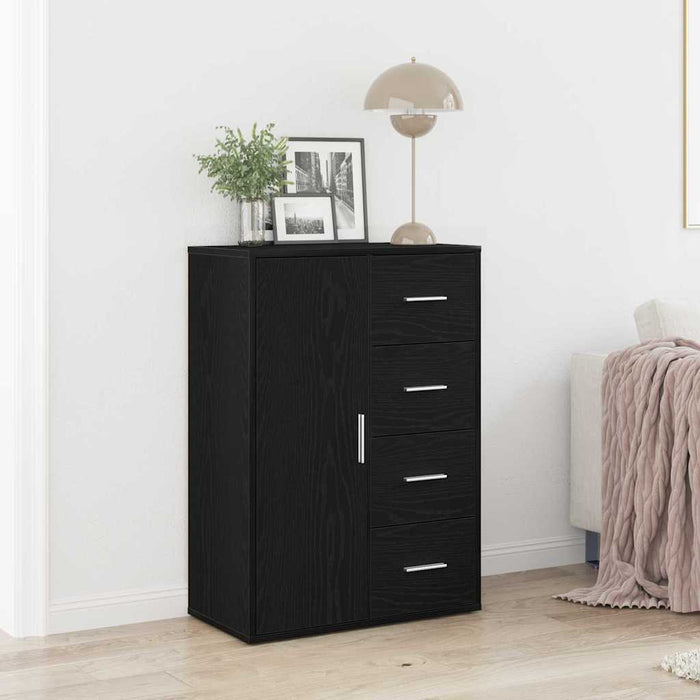 Bufet cu sertar Stejar Negru 60 x 31 x 84 cm Lemn compozit - WALTI WALTI