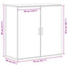 Bufet Stejar Negru 79 x 38 x 80 cm Lemn compozit - WALTI WALTI
