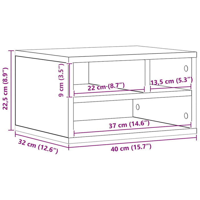 Suport pentru imprimantă Lemn vechi 40 x 32 x 22,5 cm - WALTI WALTI