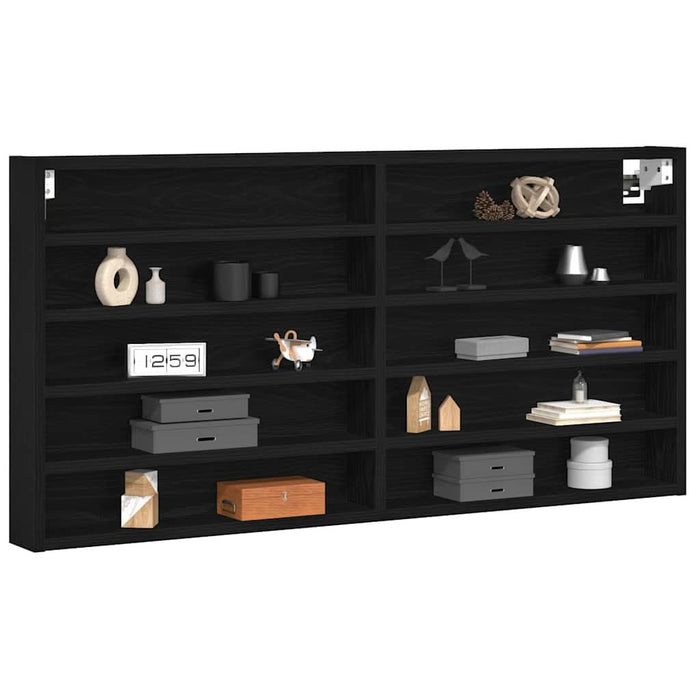 Dulap de Expunere Stejar Negru 100 x 8,5 x 50 cm Lemn compozit - WALTI WALTI