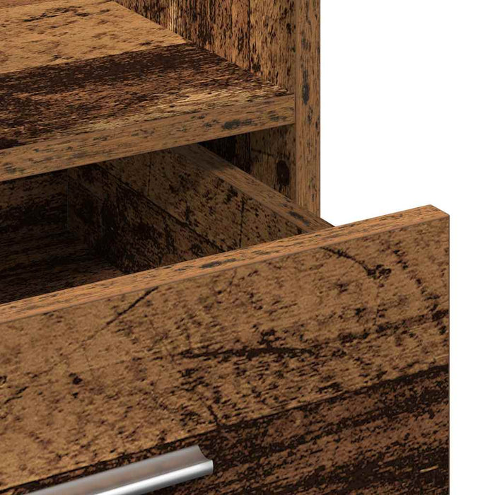 Podium cu sertar Lemn vechi 55 x 55 x 107 cm Lemn compozit - WALTI WALTI