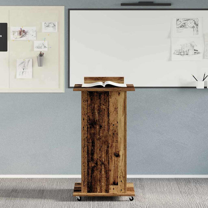Podium cu sertar Lemn vechi 55 x 55 x 107 cm Lemn compozit - WALTI WALTI