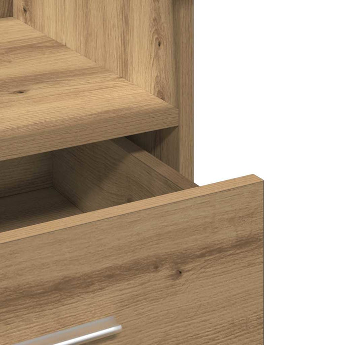 Podium cu raft stejar artizanal 55 x 55 x 107 cm Lemn compozit - WALTI WALTI