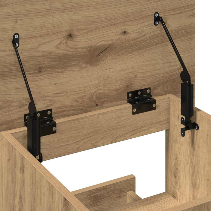 Podium cu raft stejar artizanal 55 x 55 x 107 cm Lemn compozit - WALTI WALTI