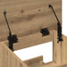 Podium cu raft stejar artizanal 55 x 55 x 107 cm Lemn compozit - WALTI WALTI