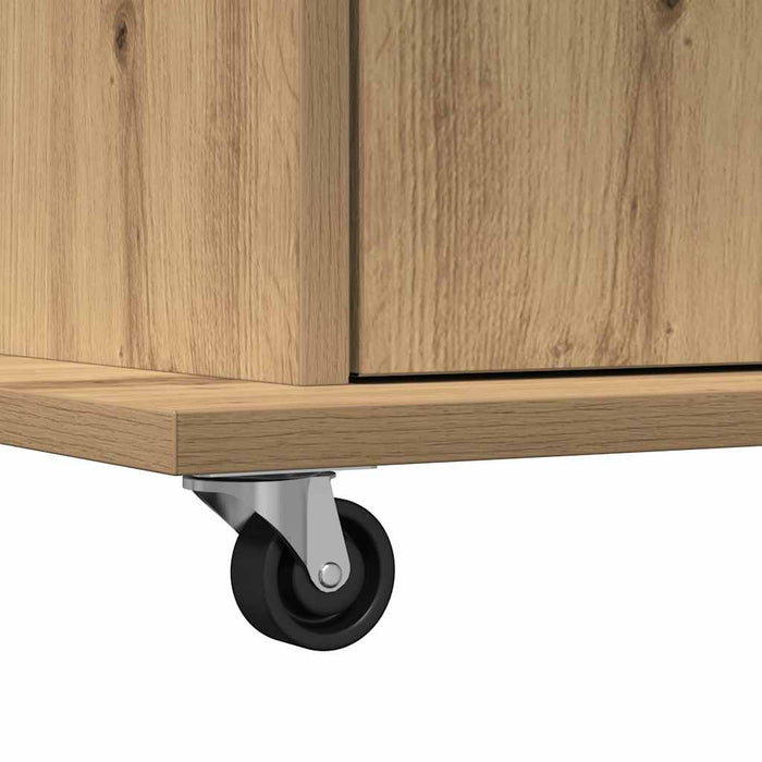 Podium cu raft stejar artizanal 55 x 55 x 107 cm Lemn compozit - WALTI WALTI