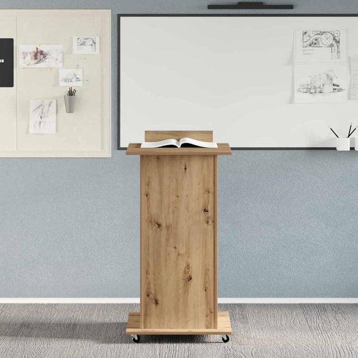 Podium cu raft stejar artizanal 55 x 55 x 107 cm Lemn compozit - WALTI WALTI