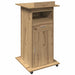 Podium cu raft stejar artizanal 55 x 55 x 107 cm Lemn compozit - WALTI WALTI