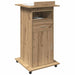 Podium cu raft stejar artizanal 55 x 55 x 107 cm Lemn compozit - WALTI WALTI