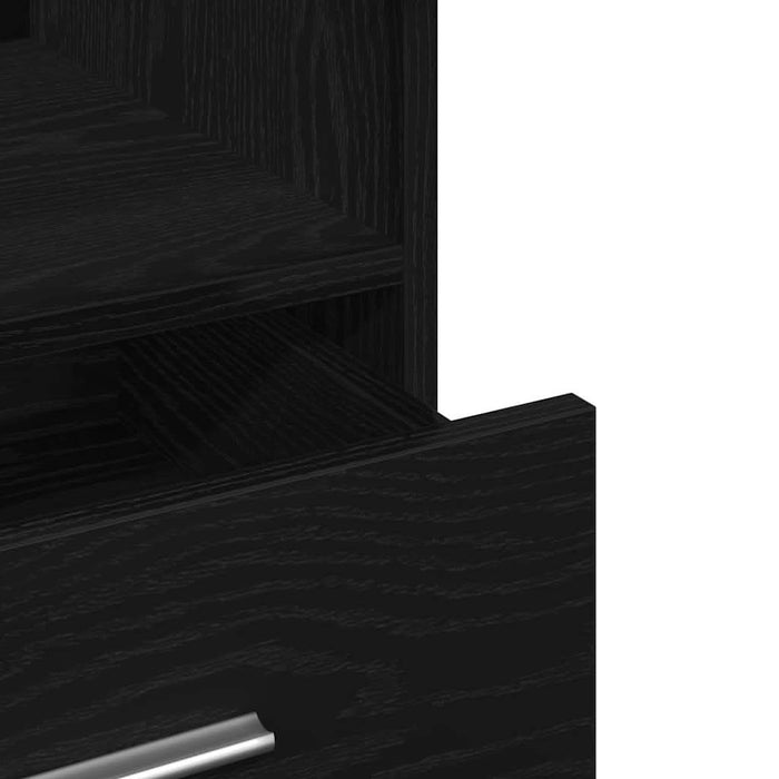 Podium cu sertar Stejar negru 55 x 55 x 107 cm Lemn compozit - WALTI WALTI