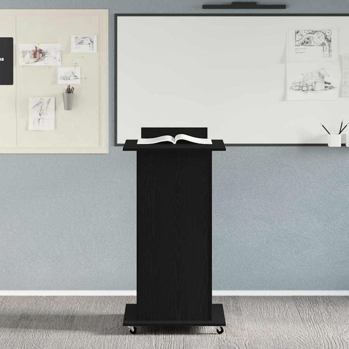 Podium cu sertar Stejar negru 55 x 55 x 107 cm Lemn compozit - WALTI WALTI
