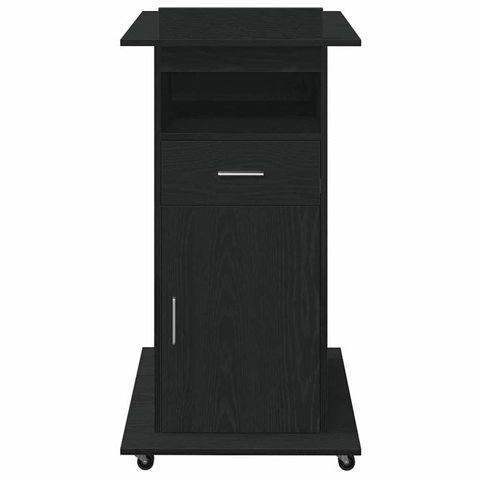 Podium cu sertar Stejar negru 55 x 55 x 107 cm Lemn compozit - WALTI WALTI