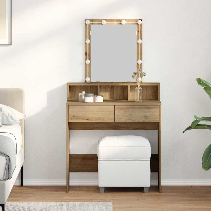 Masă de toaletă cu sertar stejar artizanal 80 x 41 x 144.5 cm - WALTI WALTI