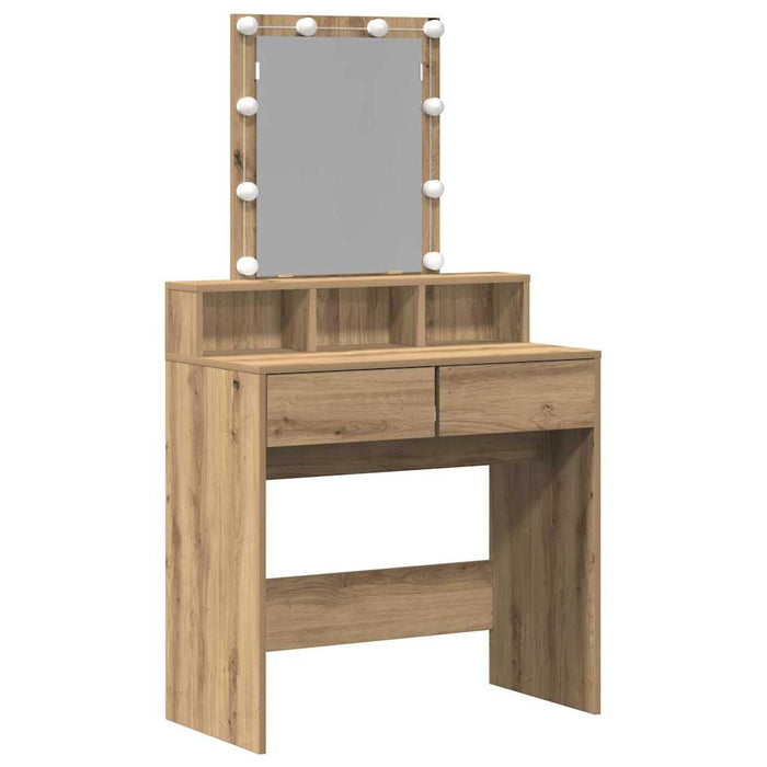 Masă de toaletă cu sertar stejar artizanal 80 x 41 x 144.5 cm - WALTI WALTI