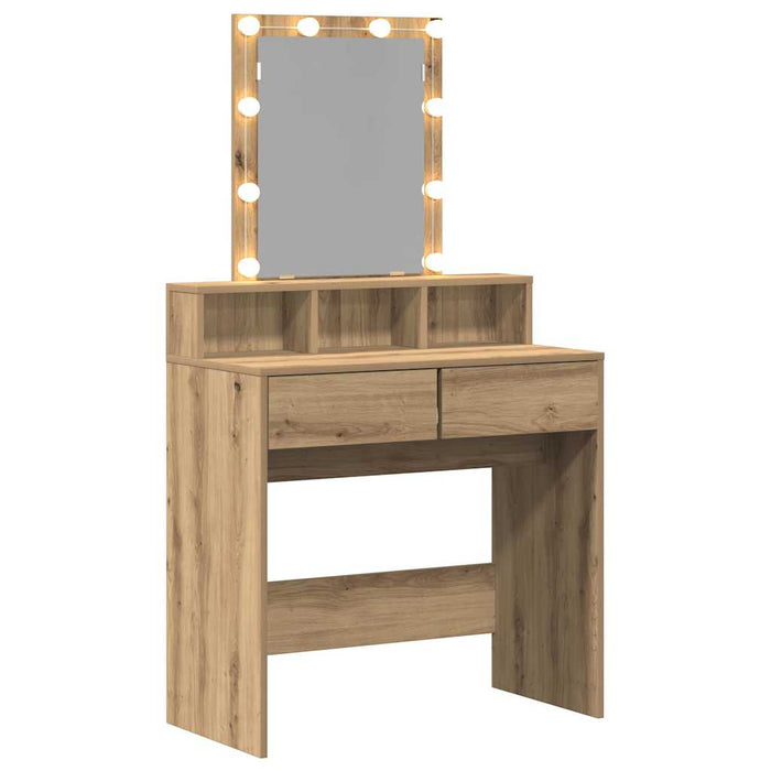 Masă de toaletă cu sertar stejar artizanal 80 x 41 x 144.5 cm - WALTI WALTI