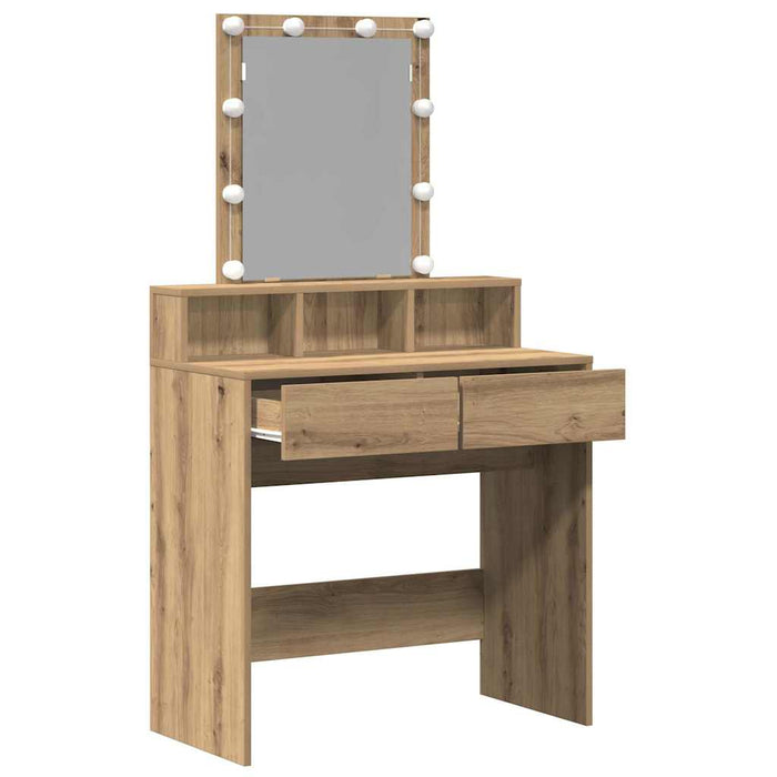 Masă de toaletă cu sertar stejar artizanal 80 x 41 x 144.5 cm - WALTI WALTI