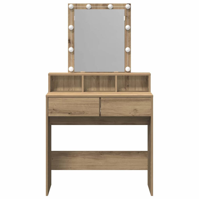 Masă de toaletă cu sertar stejar artizanal 80 x 41 x 144.5 cm - WALTI WALTI