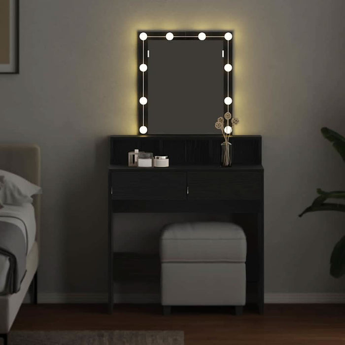 Masă de toaletă Stejar negru 80 x 41 x 144.5 cm Lemn compozit - WALTI WALTI