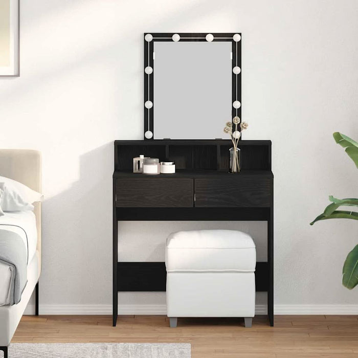 Masă de toaletă Stejar negru 80 x 41 x 144.5 cm Lemn compozit - WALTI WALTI