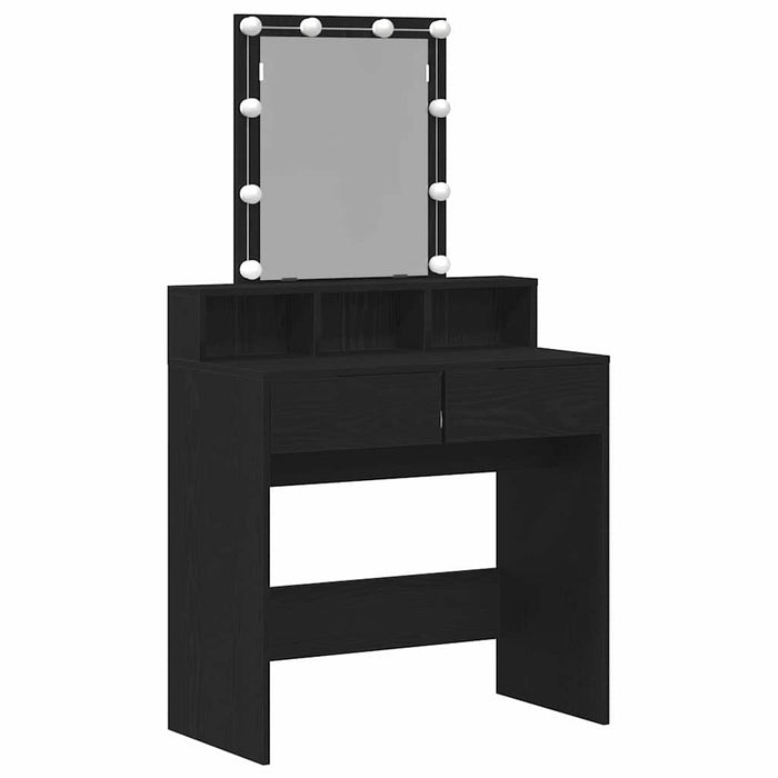 Masă de toaletă Stejar negru 80 x 41 x 144.5 cm Lemn compozit - WALTI WALTI