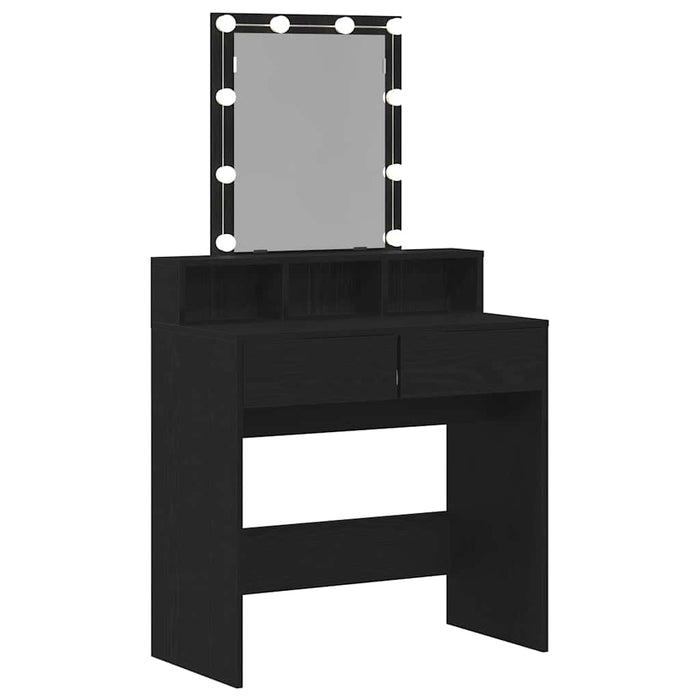 Masă de toaletă Stejar negru 80 x 41 x 144.5 cm Lemn compozit - WALTI WALTI